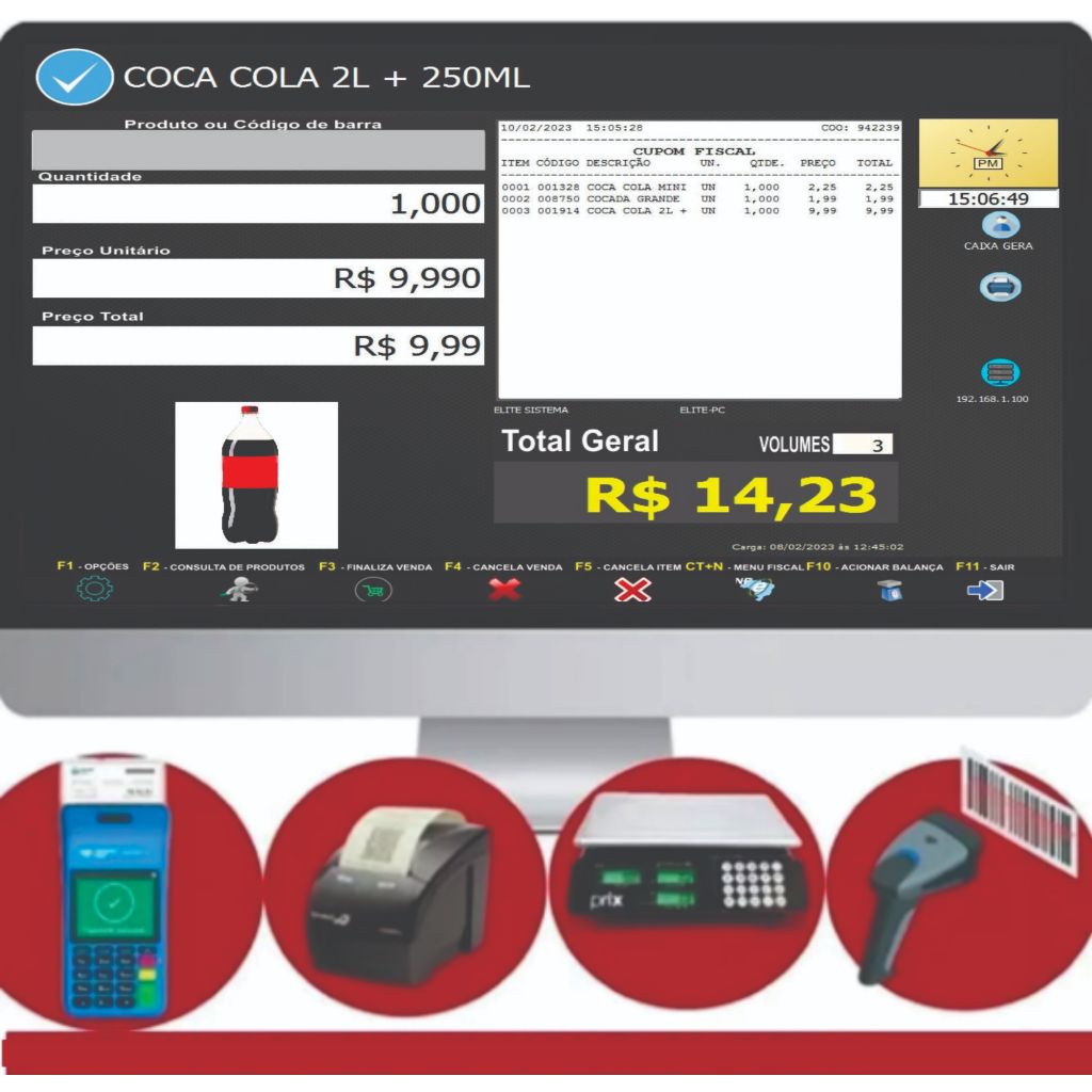 CD Sistema pdv emissor nfe nfce controle de estoque, controle de caixa