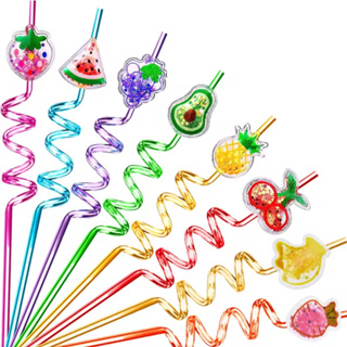 Kit 4 Canudos Espiral Sortidos Bichos/frutas - Silver Festas Design Vibrante em Oferta na Shopee