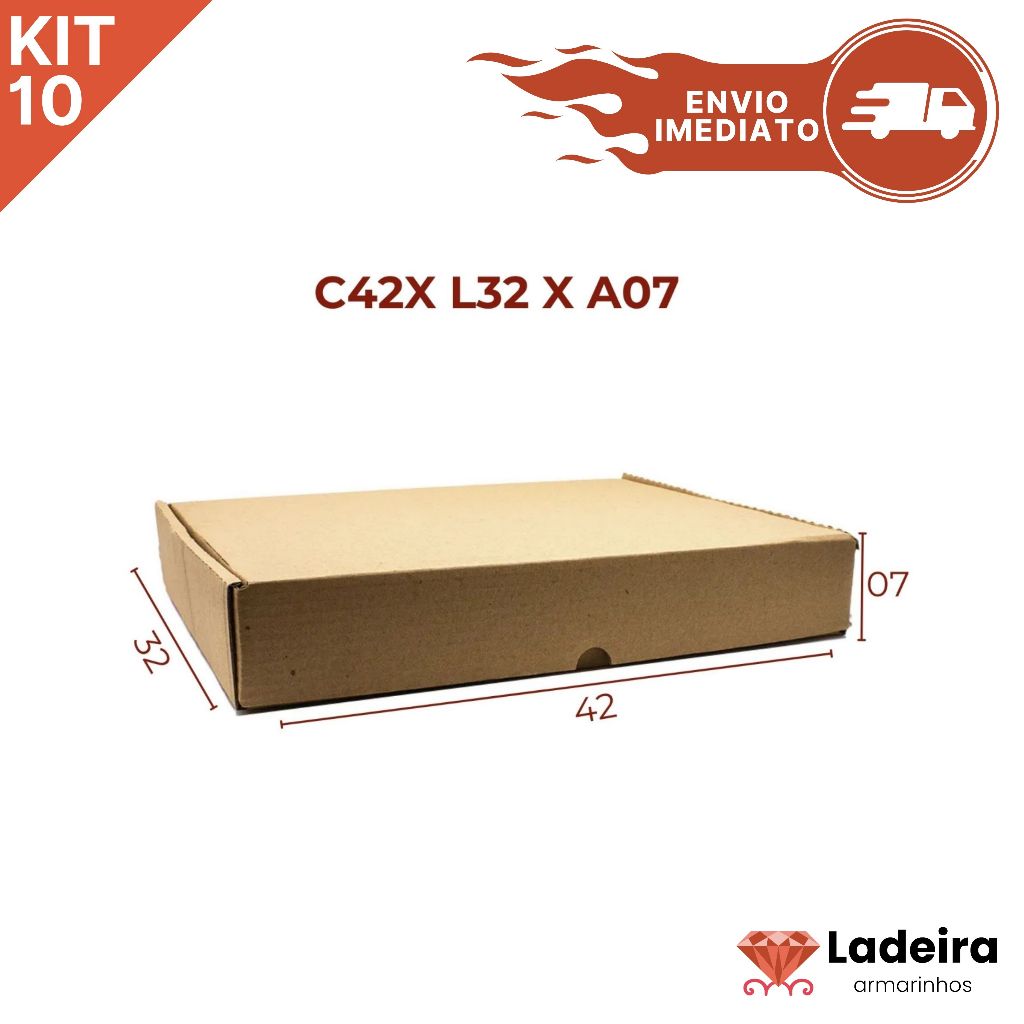 Kit Com 10 Caixa De Papelao Montavel Tamanho 42x32x07 Shopee Xpress Correios Ecommerce Envio Rapido em Oferta na Shopee
