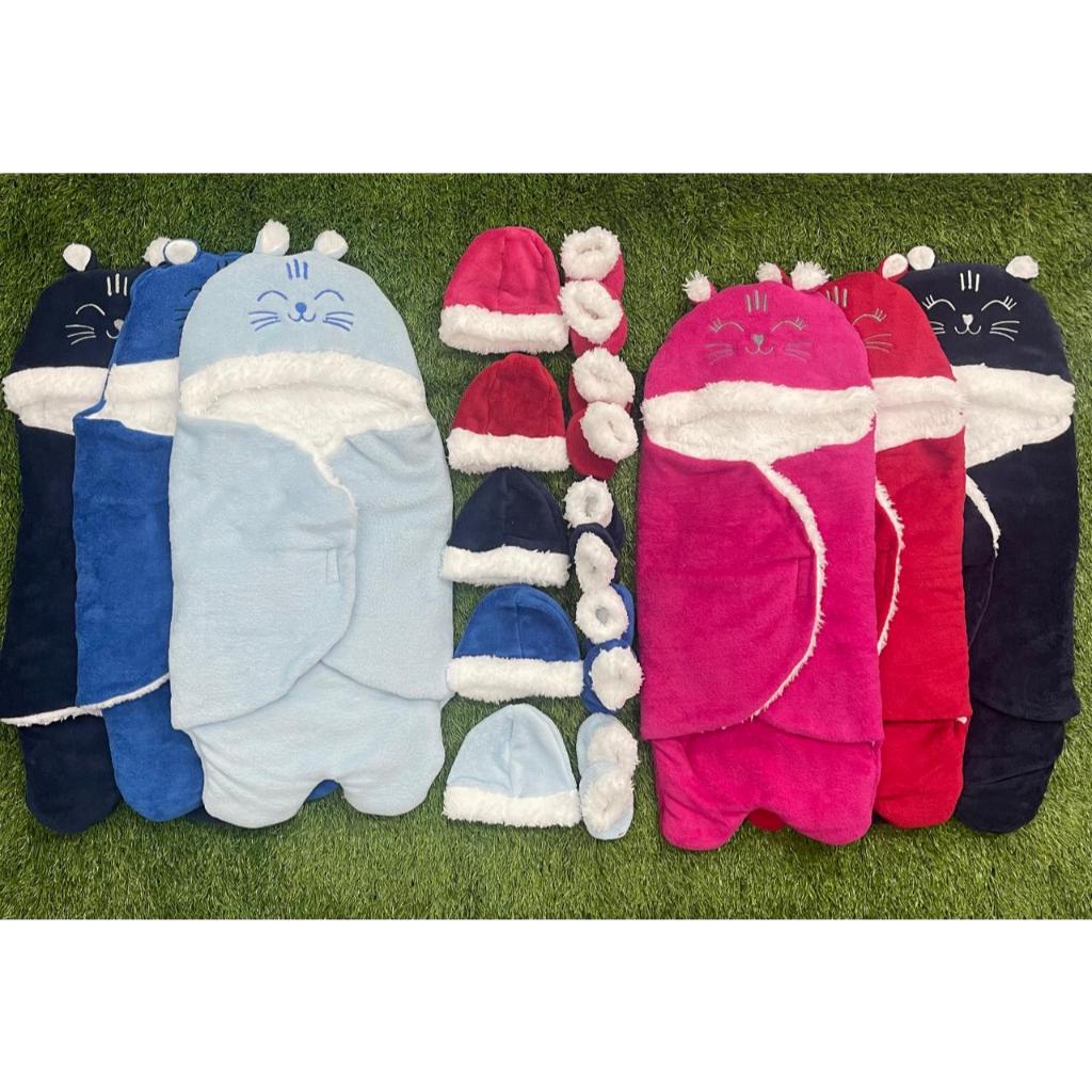 Saco de dormir para bebê, Conjunto de touca e sapatinho para bebê,Enxoval, Recém nascido,Maternidade