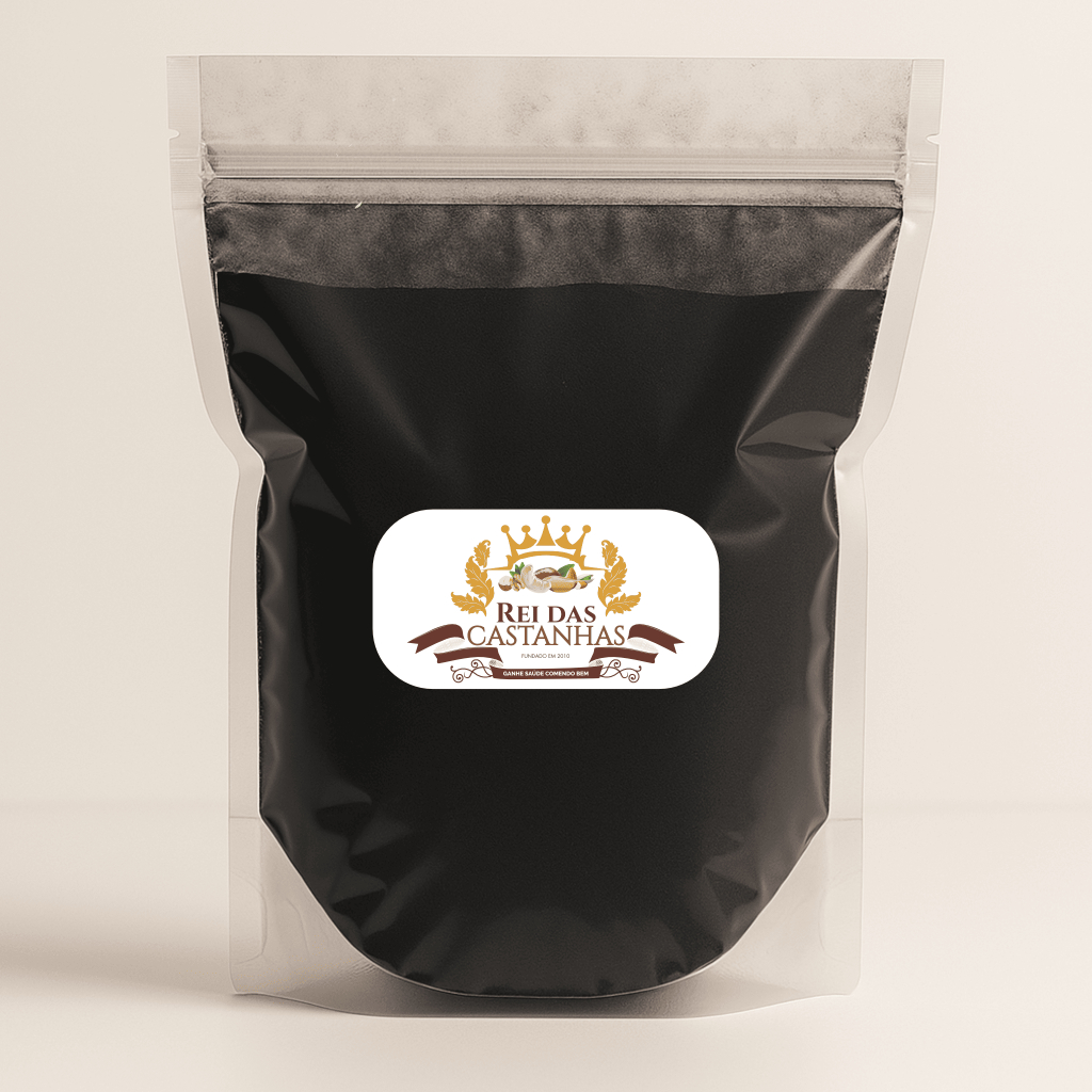 Carvão Vegetal Ativado Puro em Pó PREMIUM 1kg - Indústria Rei das Castanhas