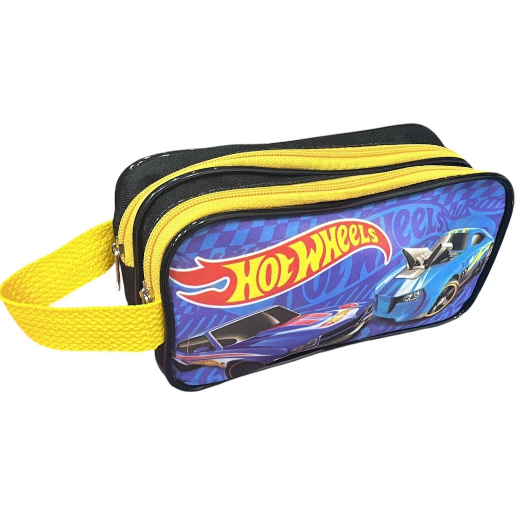 Estojo Escolar Personagem Grande Hot Wheels Carros Filme Desenho para Menino Infantil Colegio Escola 2 divisorias em Oferta na Shopee