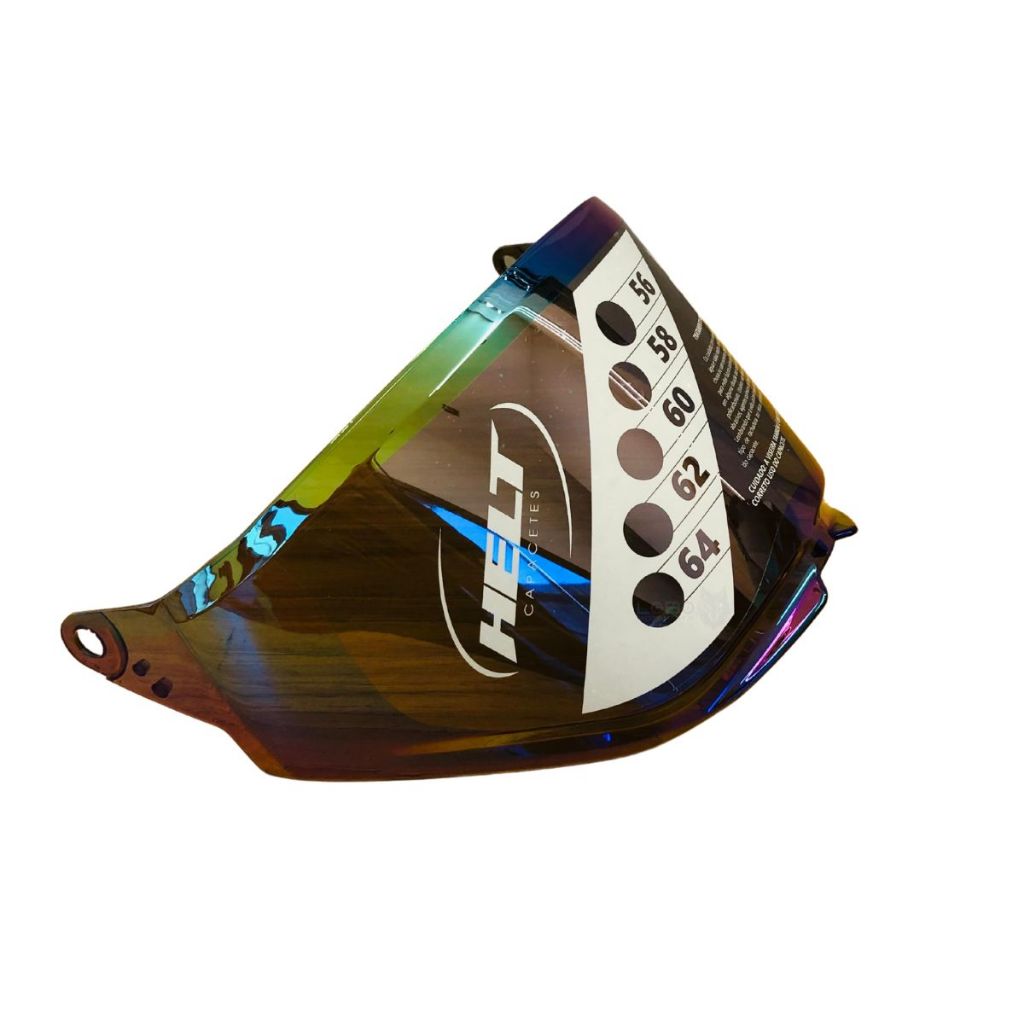 Viseira Original Capacete Helt Cross Vision Colorida Camaleão 2.2mm Anti-Risco Helt