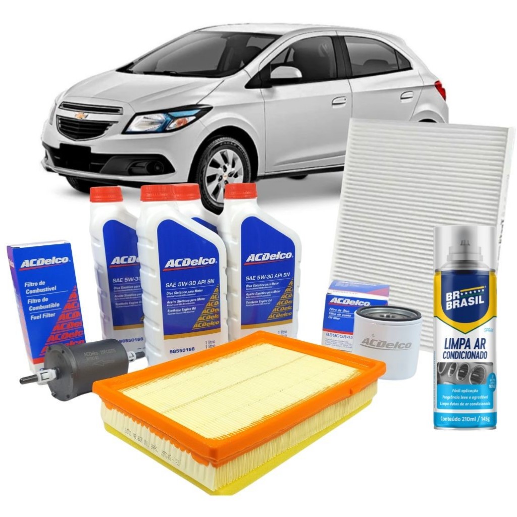 Kit Revisão ACDelco 5w30 100% Sintético Chevrolet Onix 1.0 1.4 2013 2014 2015 2016 GM em Oferta na Shopee