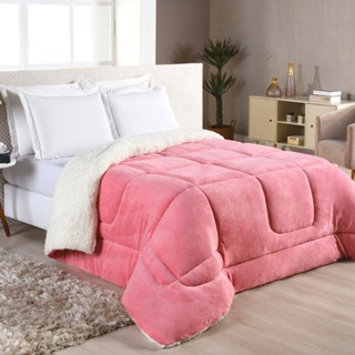 Coberdrom Edredom Pele De Carneiro Casal Queen Sherpa DuplaFace em Oferta na Shopee