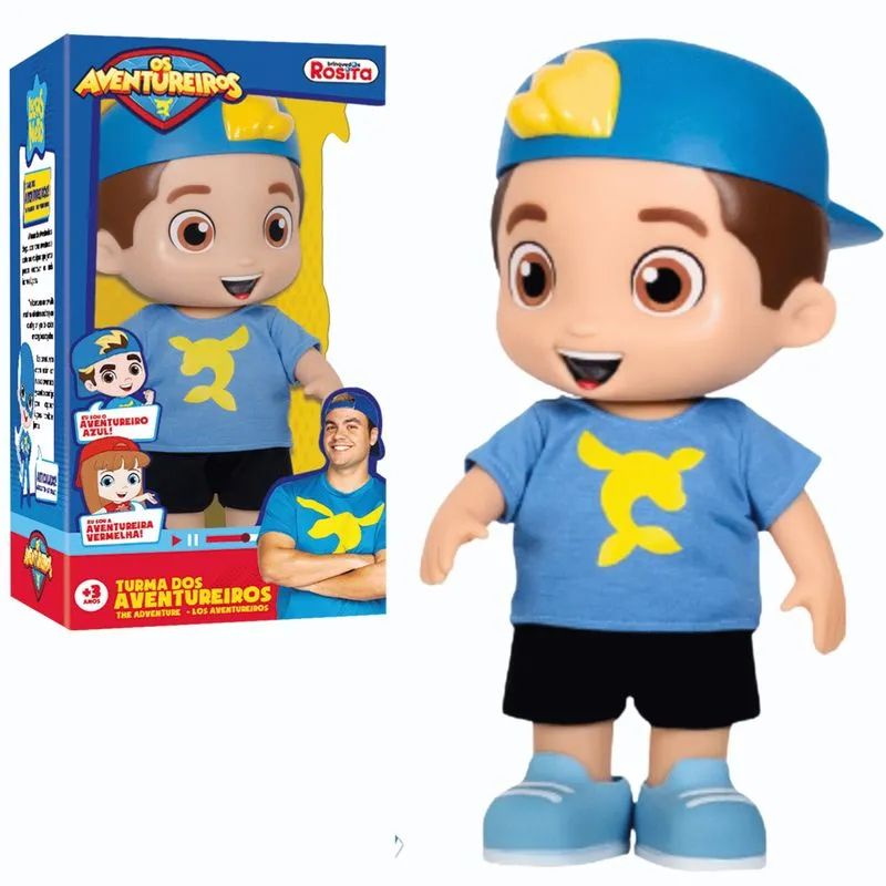 Boneco Lucas Neto Aventureiro azul NovaBrink Rosita