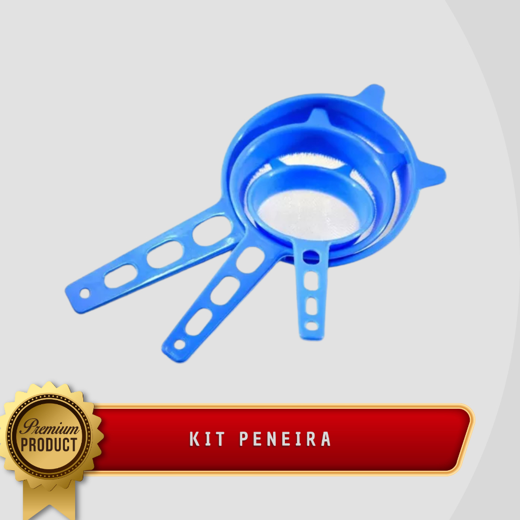 Kit 3 Unidades Peneira Plástica Pmg 7/9/11cm Alves Plastic Cozinha Utilidades