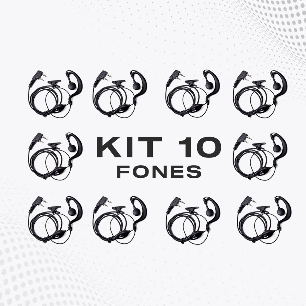 Kit 10 Fone Para Radio Comunicador Ouvido Baofeng 777s Uv5r em Oferta na Shopee