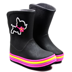 Galocha Bota Infantil De Chuva Menina Plugt Pets Juvenil Confortável Leve Impermeável Anatômico