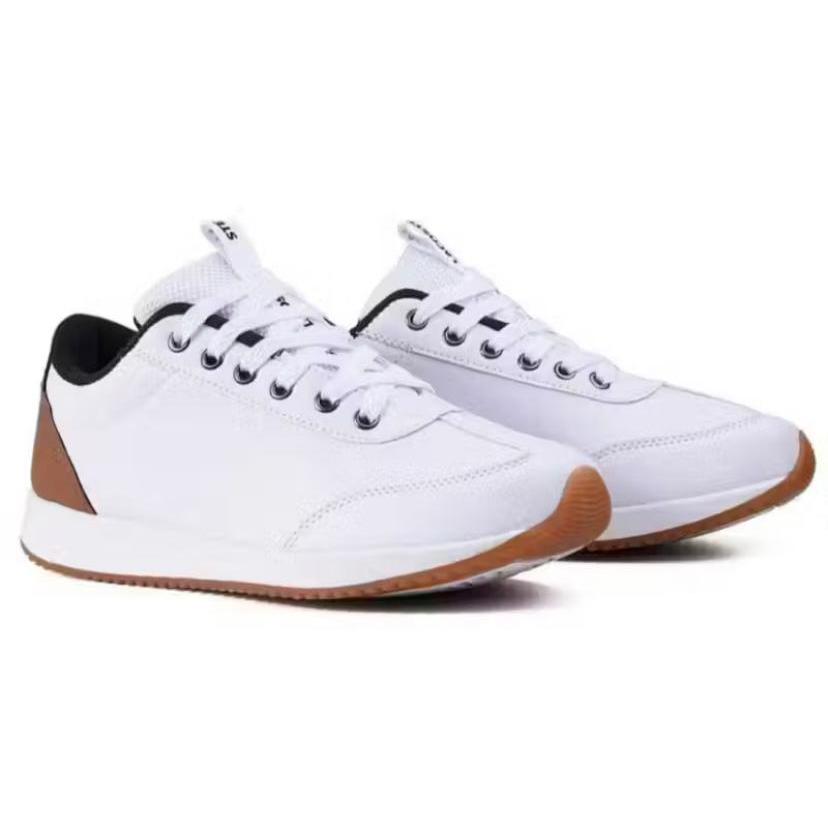 Tênis Masculino Sapatênis Branco - Casual para o dia a dia lançamento promoção