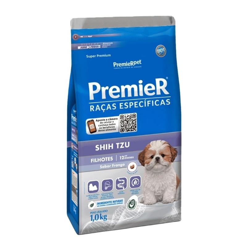 Ração Premier Shih Tzu Filhotes Frango Raças Específicas 1 kg