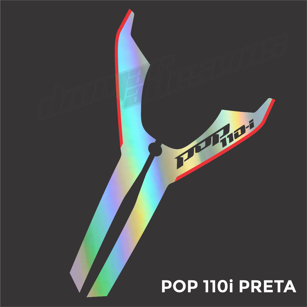Proteção carenagem POP 110i Holográfico - todas EXCLUSIVO