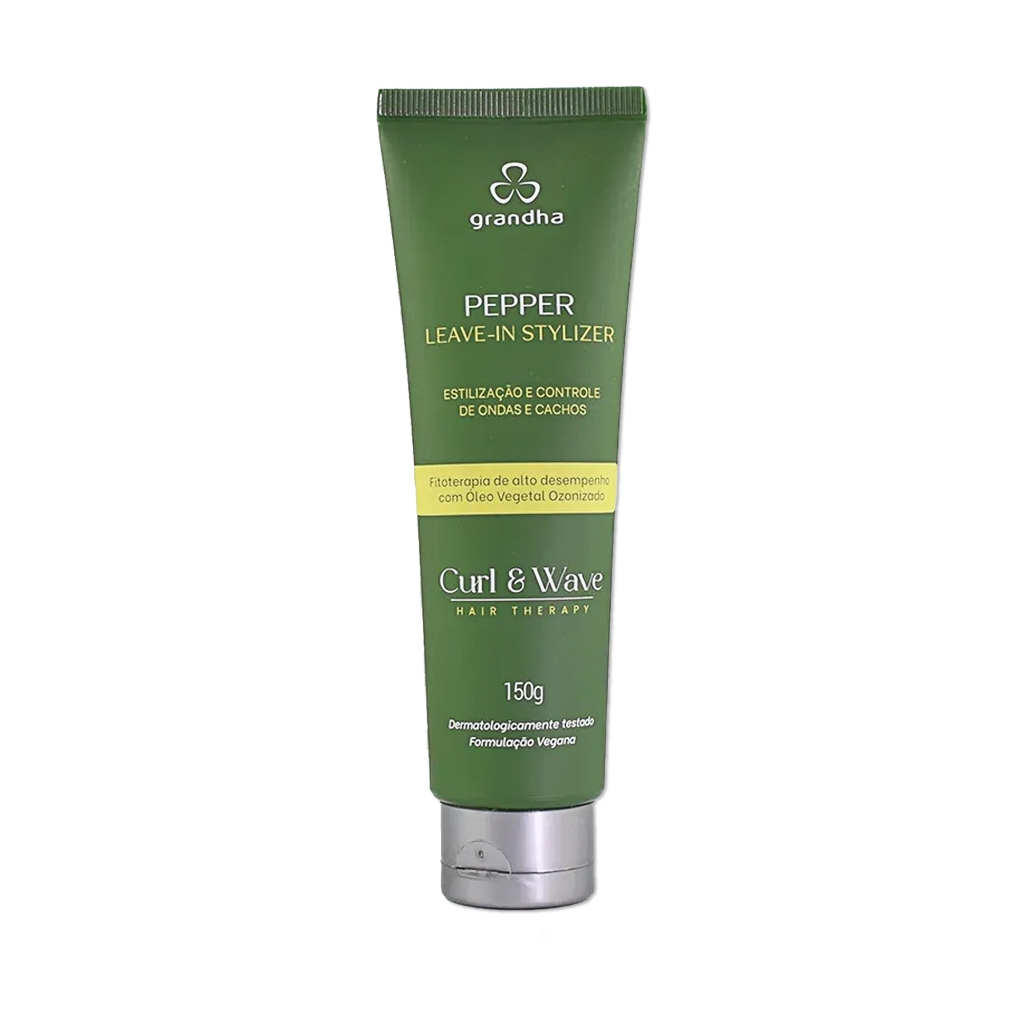 Grandha Vector Force Finalizador Curl & Wave Pepper Leave-in Stylizer 150g Cacheados e Crespos