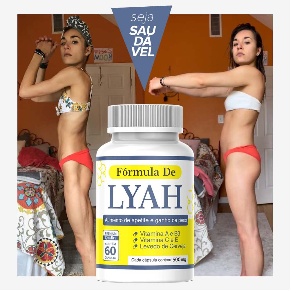 Fórmula de Lyah - Ganho de Peso - 60 Caps - Envio Imediato