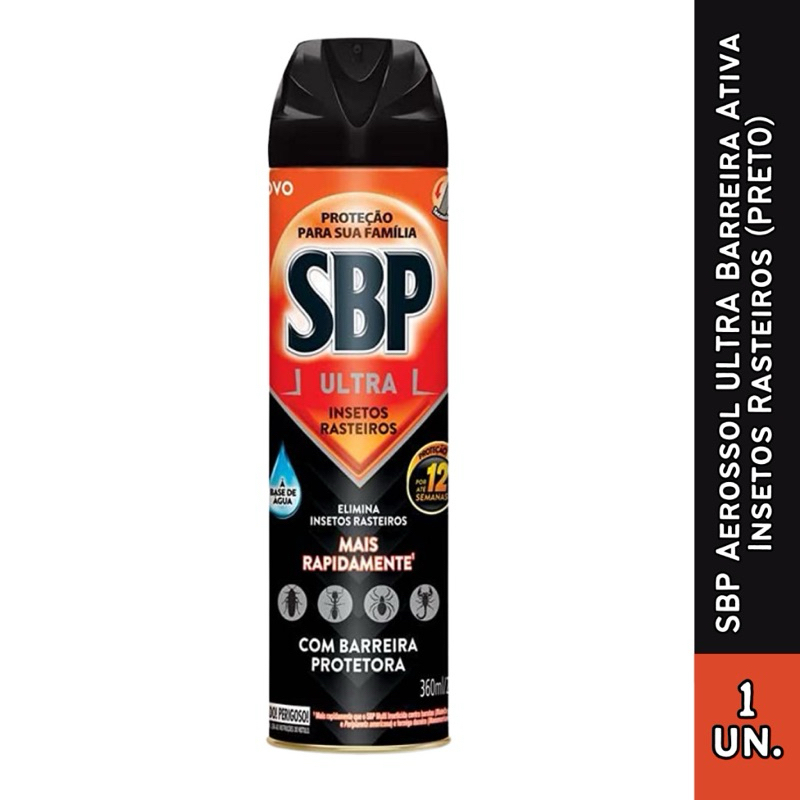 SBP Aerossol ULTRA Barreira Ativa Insetos Rasteiros (PRETO) em Oferta na Shopee