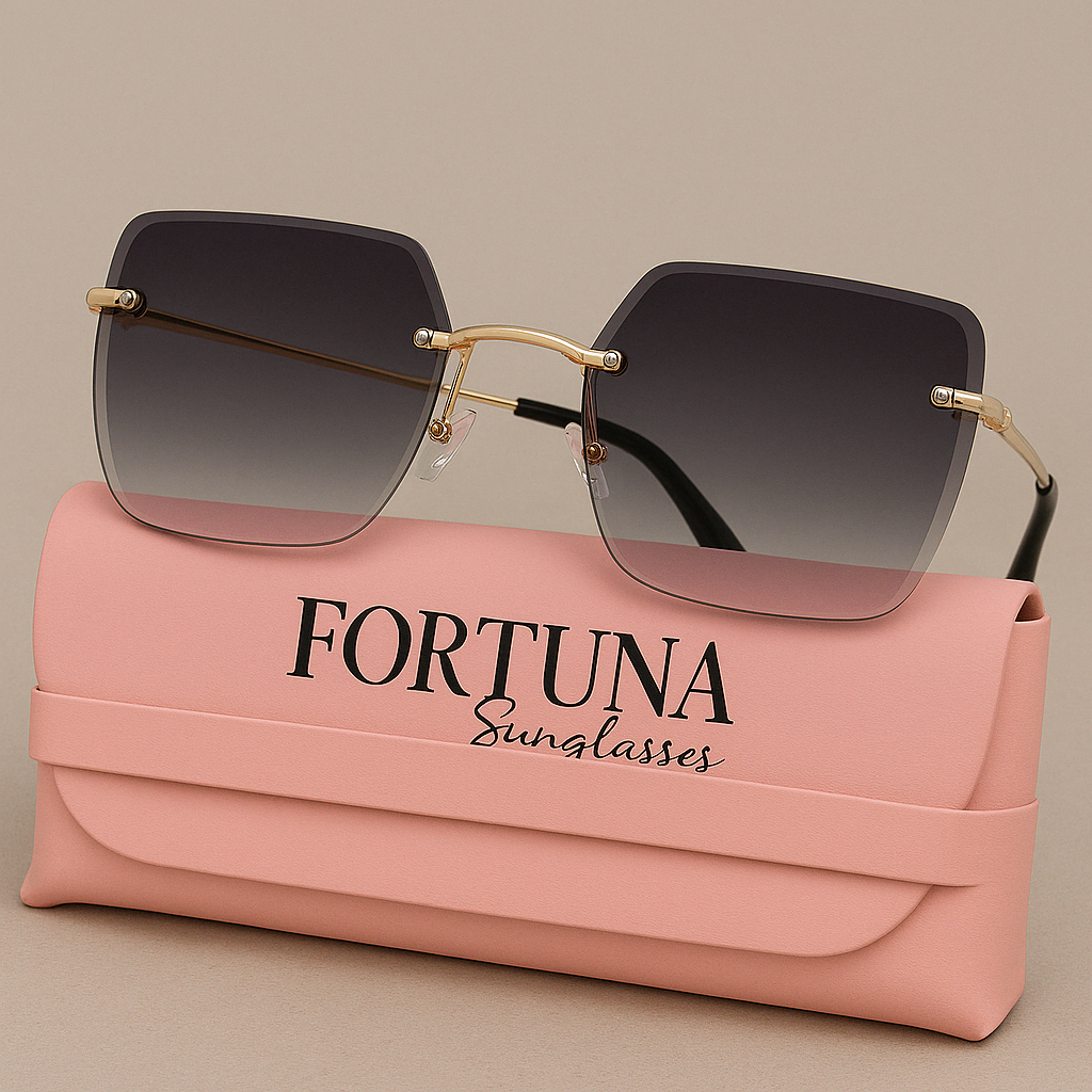 Óculos de Sol Capri Feminino Quadrado Grande Premium Clássico Blogueira Com Case uv400