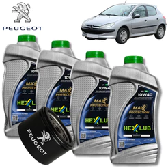 KIT TROCA DE ÓLEO 10W40 + FILTRO( PEUGEOT 206 1.0 16v)