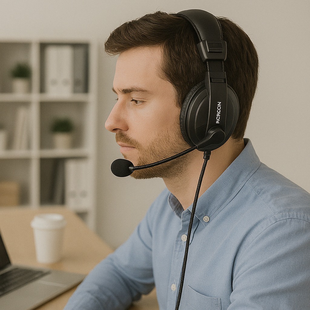 Headset com Microfone Cabo de Nylon 2,4m Confortável para Trabalho e Estudos SALDO LER A DESCRIÇÃO