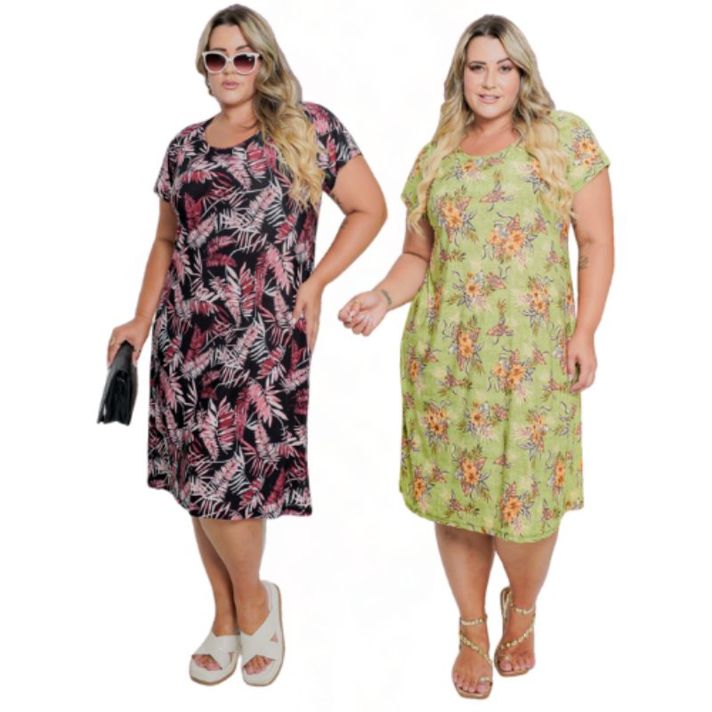 kit 2 vestido feminino midi,vestido moda evangélica, vestido soltinho,vestido de malha fria