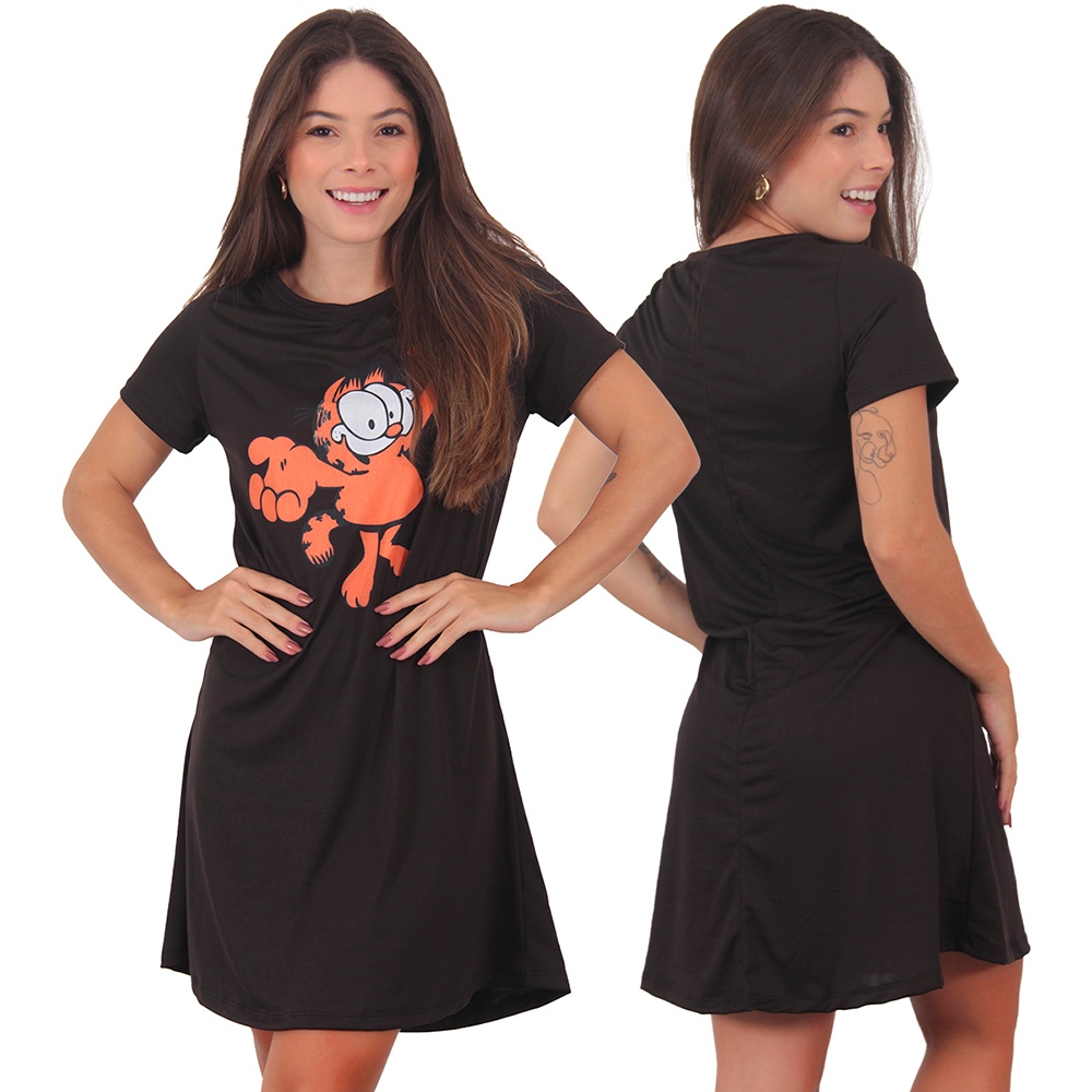 Camisola Feminina Vestido Viscose Soltinha em Oferta na Shopee