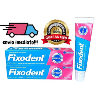 kit de 2 Fixodent Original 68g（2 turbo） 100% Original Fixador De Prótese Em Gel Sem Glúten em Oferta na Shopee