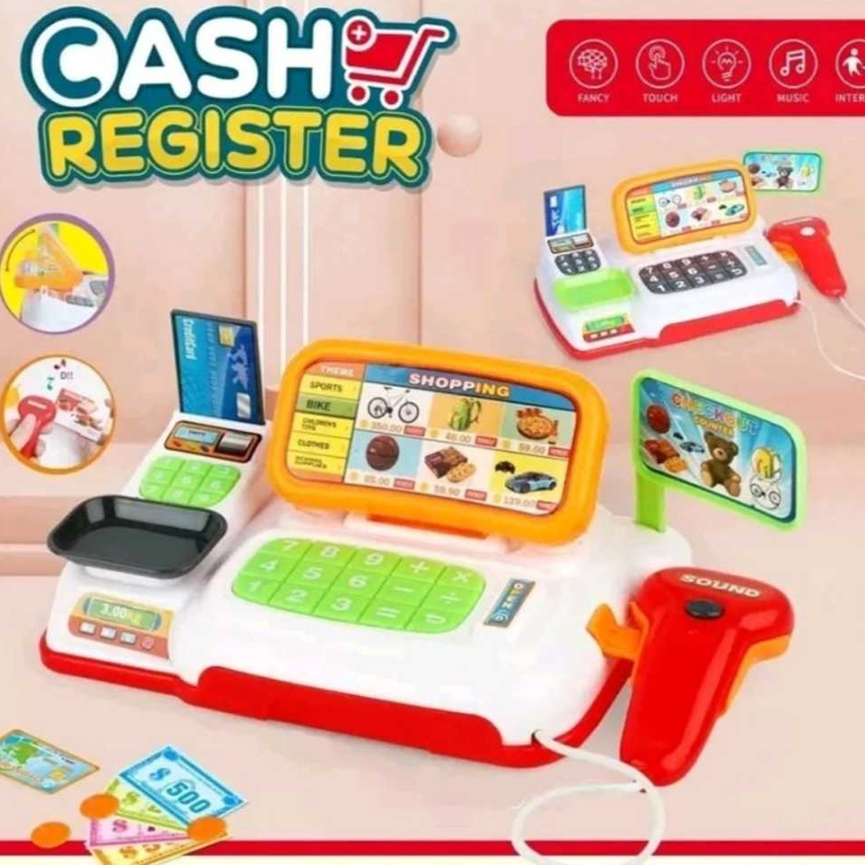 Caixa Registradora Infantil Com Som E Luz Mini Mercadinho Mercadinho Scanner Menino Menina presente