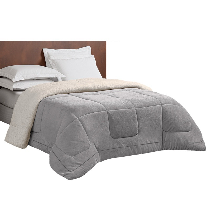 COBERDROM CASAL QUEEN CHAMEGO VARIAS CORES ELEGANTES COM SHERPA