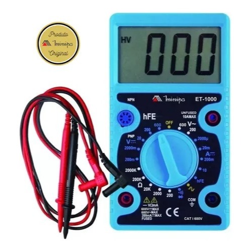 Multímetro Digital Minipa Et-1000 Profissional Portátil em Oferta na Shopee