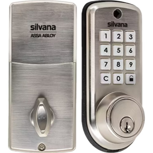 Fechadura Digital Silvana Sdd115 Com Senha E Chave Niquelada