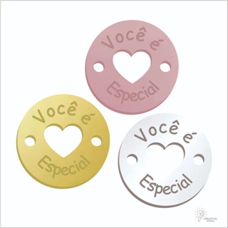 90 UNIDADES escrito VOCÊ É ESPECIAL kit tags DISCO CORAÇÃO VAZADO em Oferta na Shopee