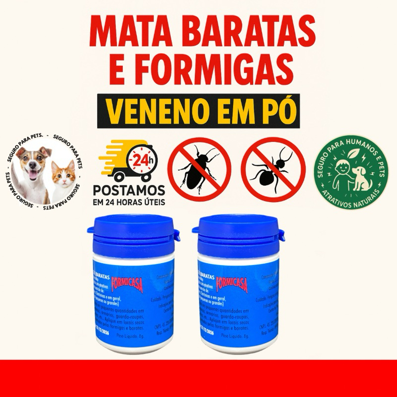 inseticida formicasa Kit com 1-5 unidades  baraticida e formicida mata baratas formigas  Compatível Com o barata safira em Oferta na Shopee
