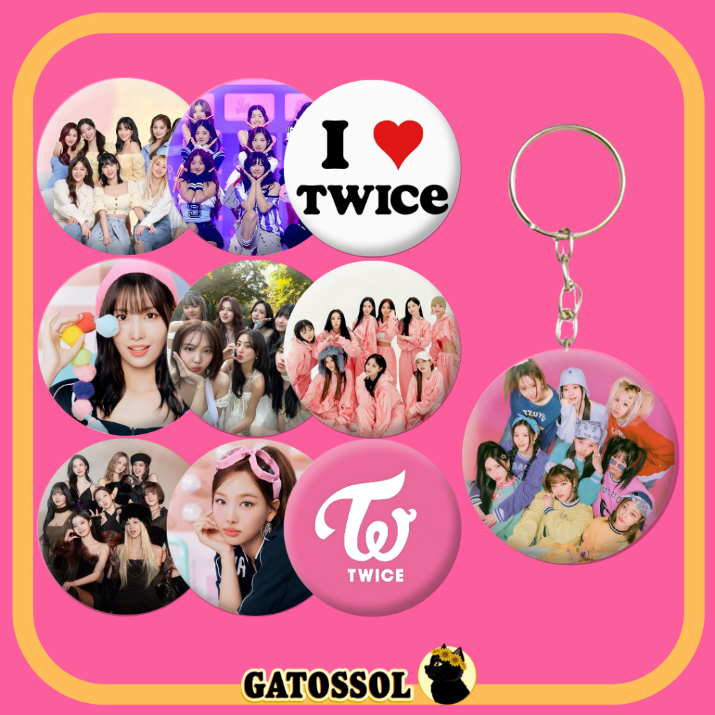 TWICE Chaveiro Uma Face e Dupla Face - Once - KPOP, COREANO, IDOL K-POP - FANMADE Feito por fã - Chaveiros em Oferta na Shopee