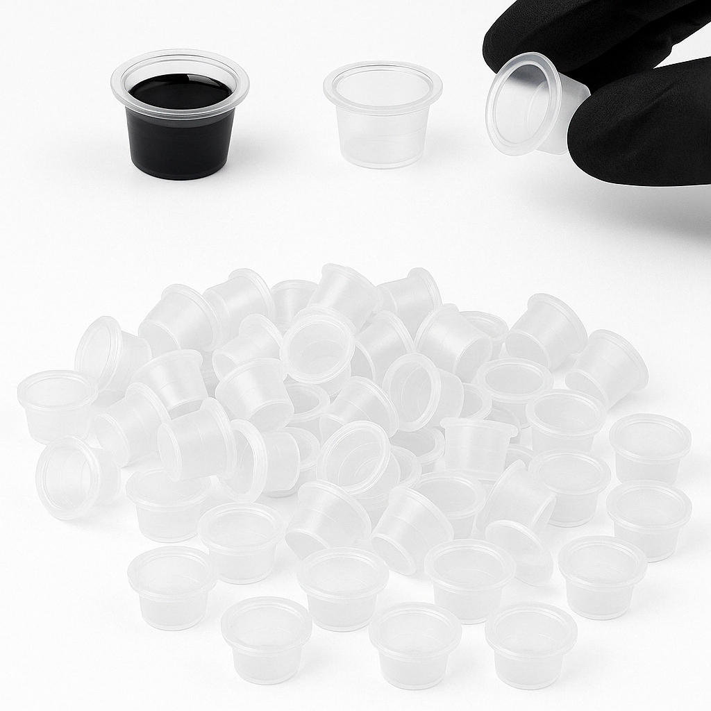 Batoque Para Tinta de Tatuagem tattoo Tamanho M Profissional Copinhos Tatuador Sem Base Transparente
