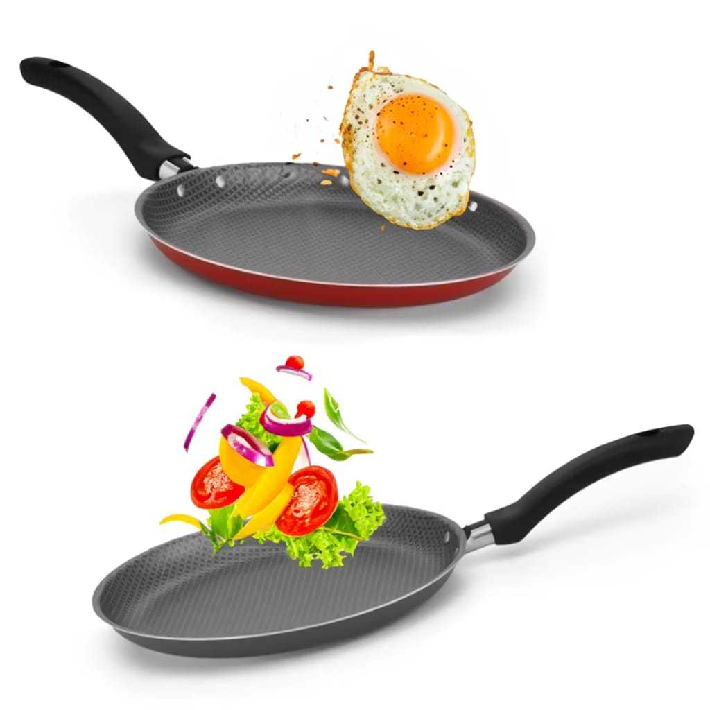 Frigideira para Panquequeira Tapioca, fritar ovo, carnes Antiaderente Sem Oleo Alegrete 22Cm e 14cm