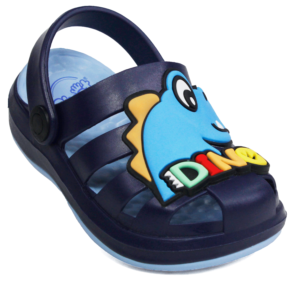 Babuche Infantil Plugt Pop Dino Menino EVA Ultraleve Confortável Antiderrapante Azul em Oferta na Shopee