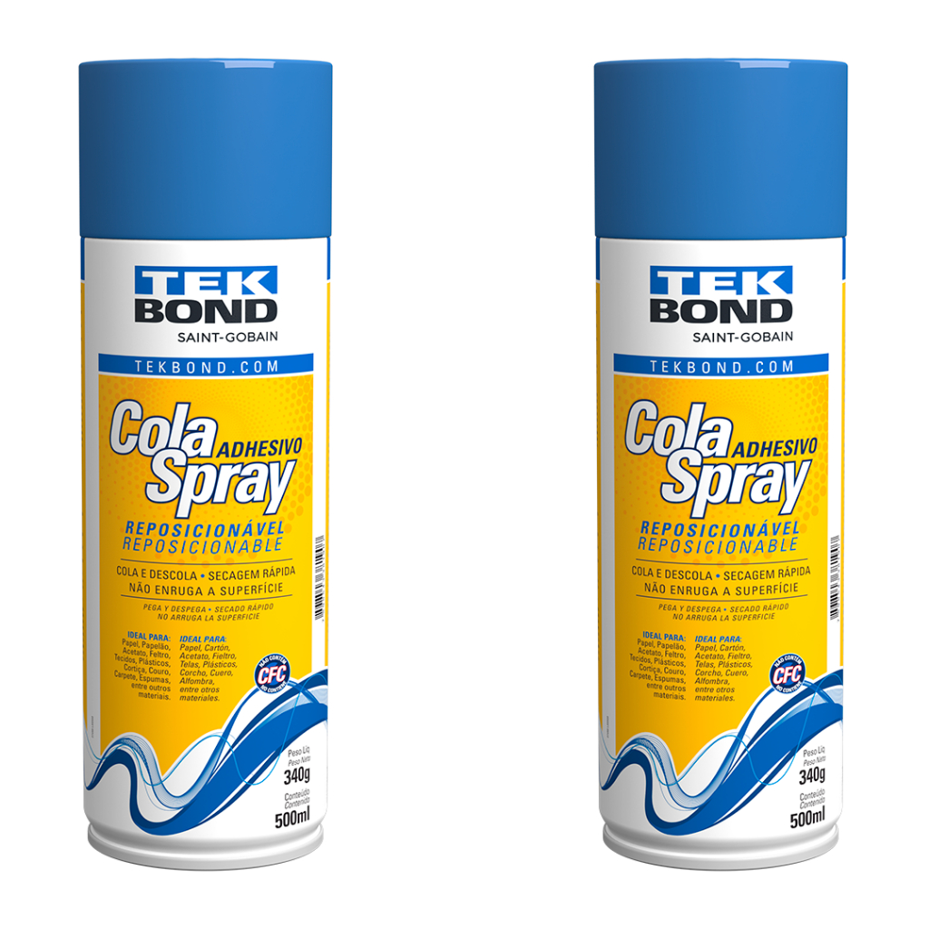 Cola Spray Tek Bond Reposicionável 2 Unidades