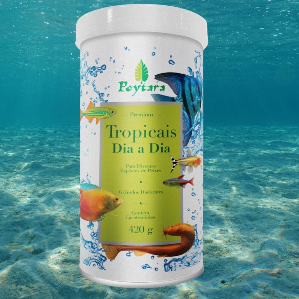Raçao Poytara Tropicais Dia A Dia 420g Peixes Aquario