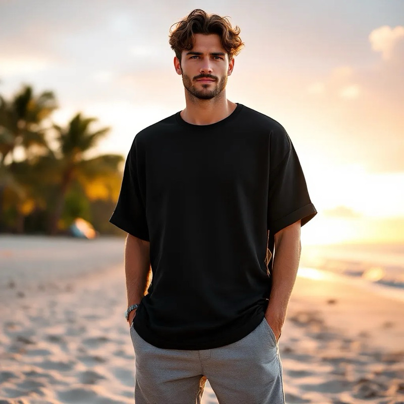 Camiseta Oversized Algodão Básica Preto Branco Blusa Streetwear Moda Masculina Unissex
