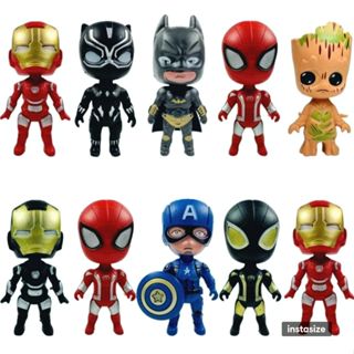 Kit 5 Mini Bonecos Vingadores Avengers Heróis Kids Figuras de Ação Miniaturas em Oferta na Shopee