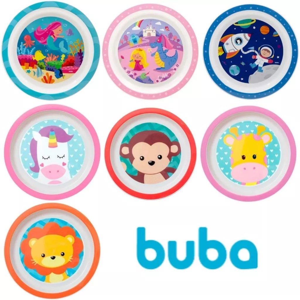 Pratinho Infantil Para Introdução Alimentar Do Bebê Buba Animal Fun Alimentação Refeição Prato em Oferta na Shopee