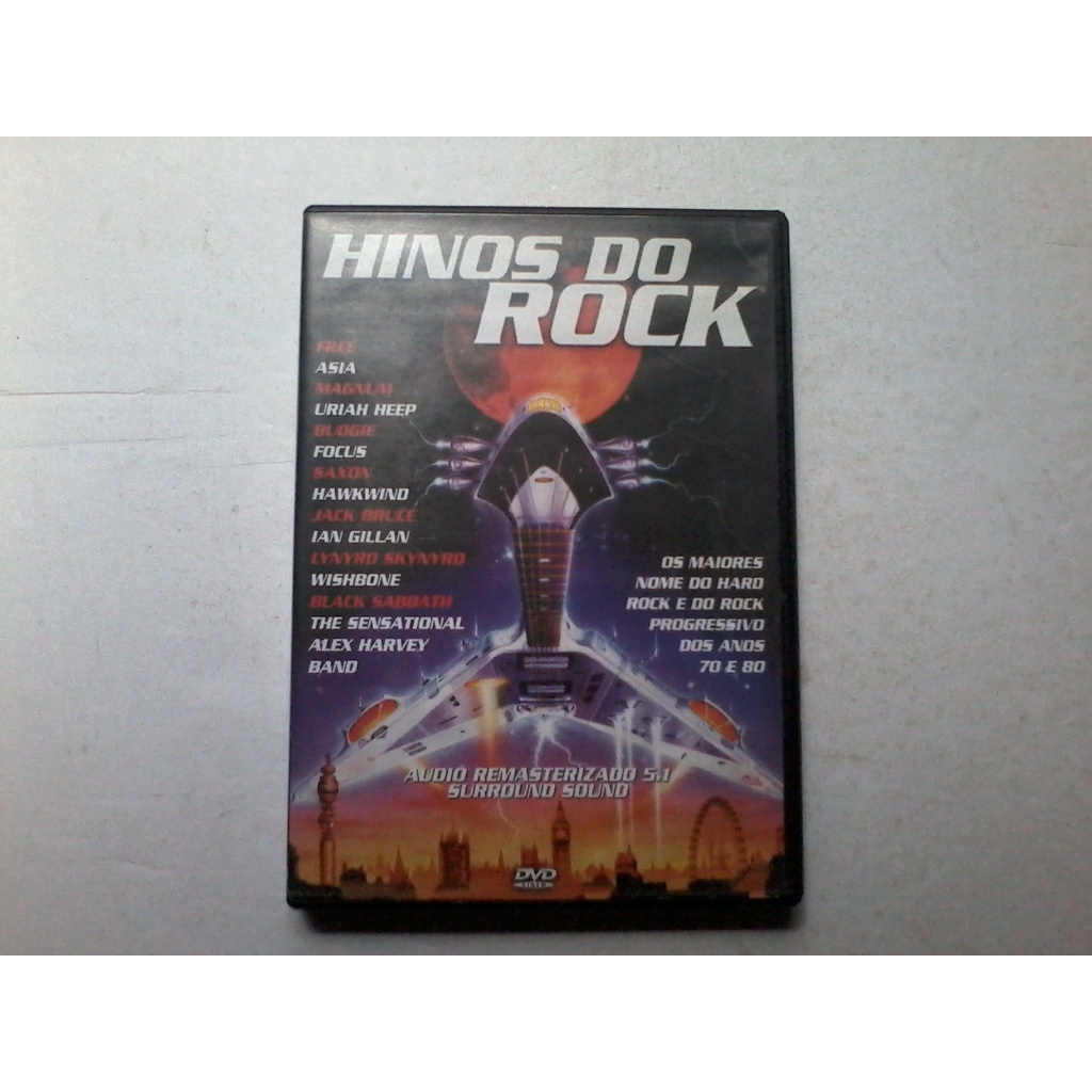 dvd Hinos do Rock - Os Maiores Nomes do Hard Rock e Do Rock Progressivo dos Anos 70 e 80