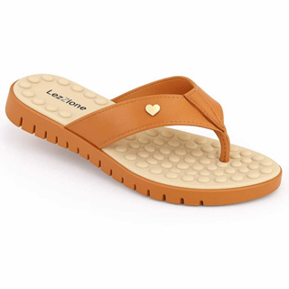 Chinelo Feminino Tamanco Ortopedica Tratorada Confortavel Massageadora Caramelo em Oferta na Shopee
