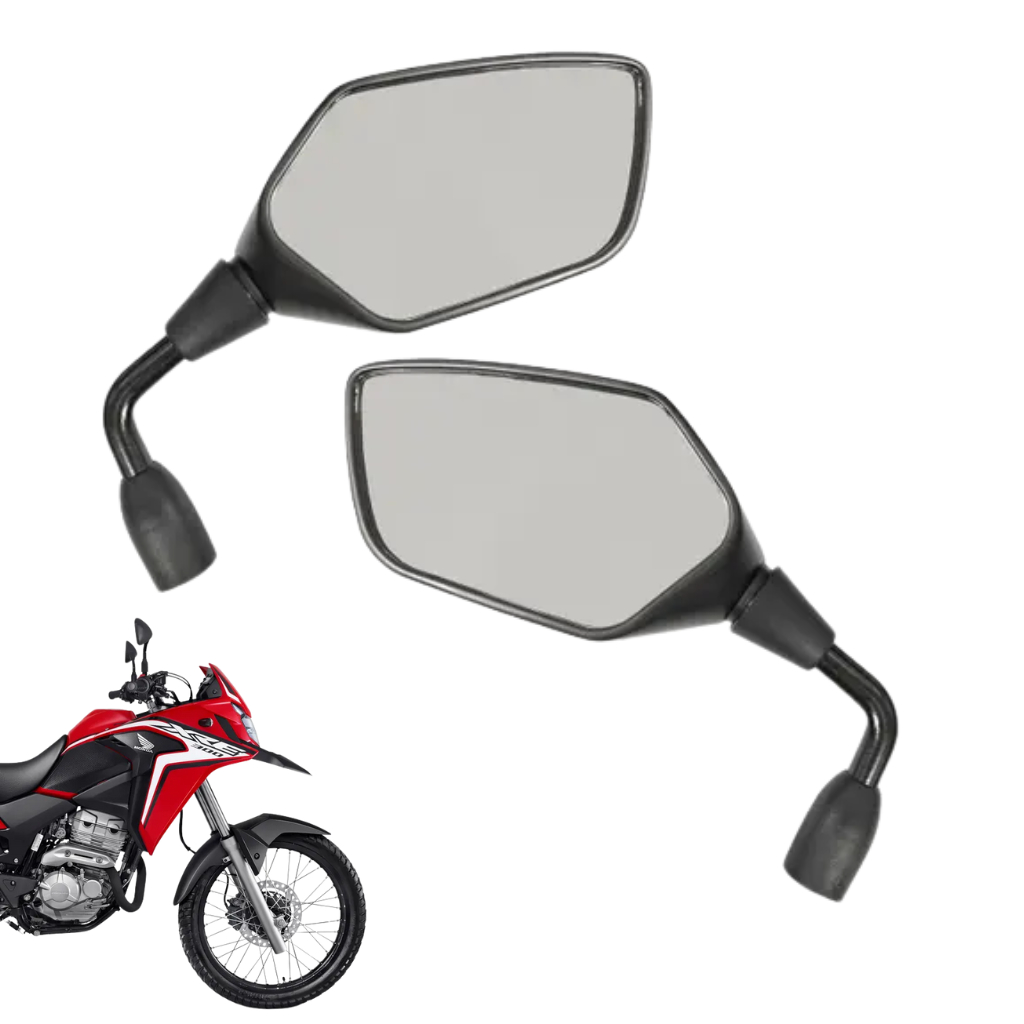 Par Retrovisor Honda Haste Curta Xre 300 2019/2023 X3 Bico M 15000E em Oferta na Shopee