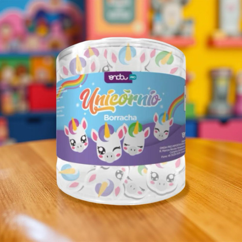 BORRACHA UNICORNIO POTE 24 UNIDADES em Oferta na Shopee