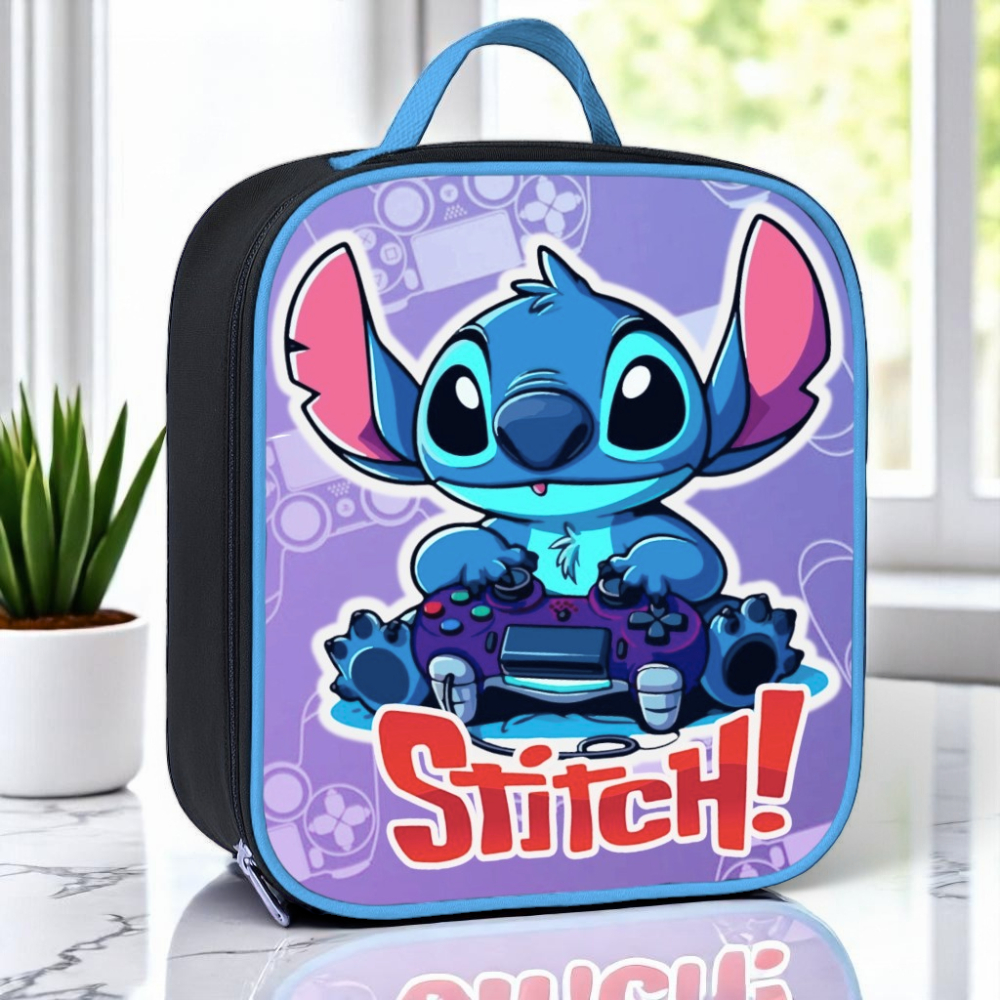 Lancheira Térmica Infantil Stitch Meninos Masculina - Grande Reforçada e Envio Imediato Lançamento