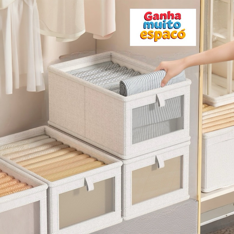 Organizador De Guarda-Roupa Dobrável Para Roupas Calças Grande No Armário