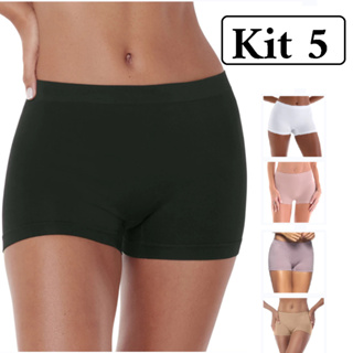 KIT 5 Calcinhas Boxer Microfibra Zee Rucci Sem Costura Sortidas em Poliamida em Oferta na Shopee