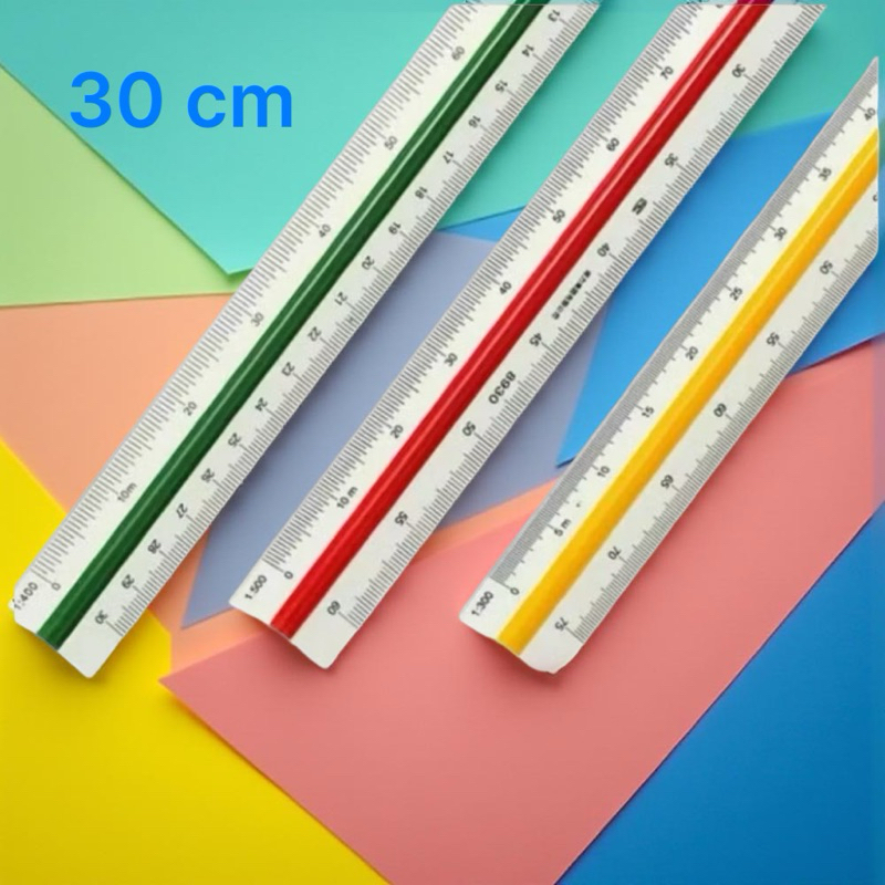 ESCALÍMETRO DE PLÁSTICO 30 CM C/ 6 ESCALAS - BLISTER C/ 1 UND JOCAR OFFICE em Oferta na Shopee