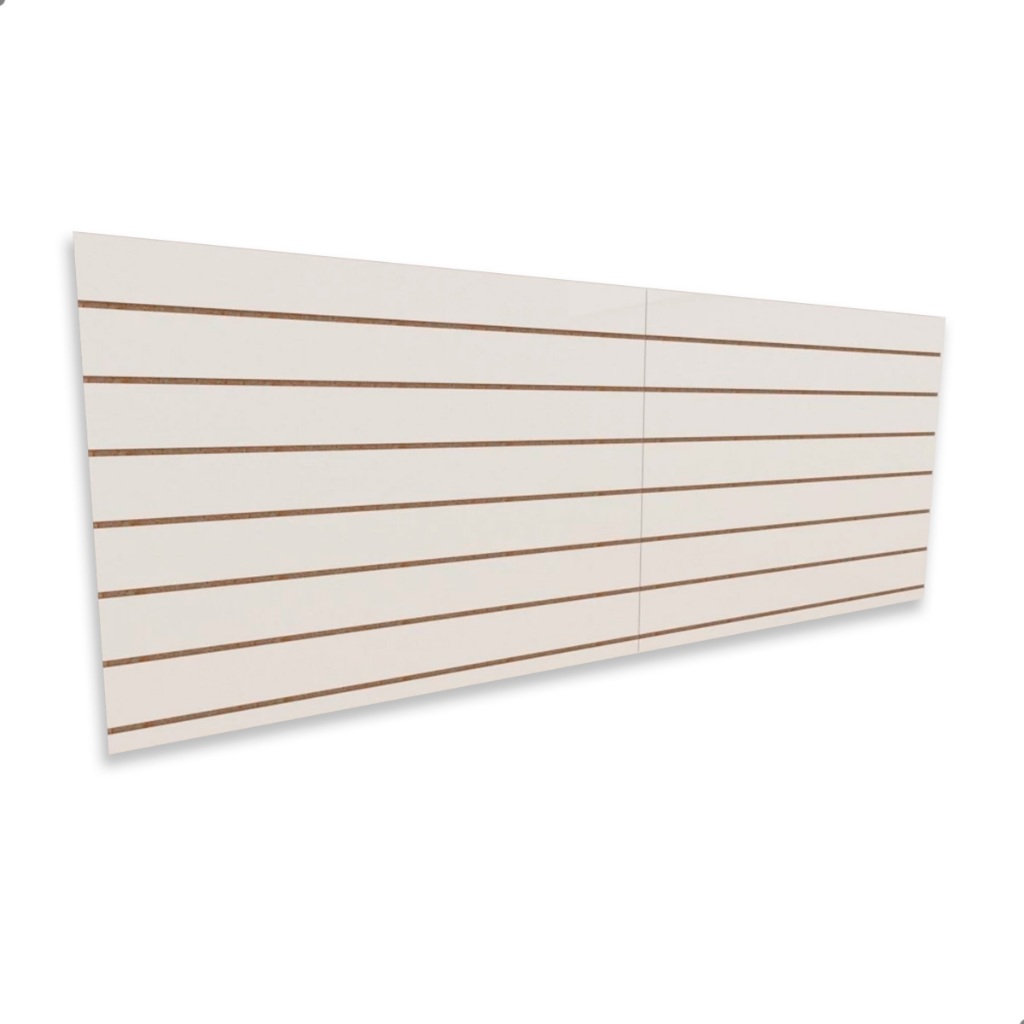 Painel Expositor Mdf 120x90cm Branco Canaletado Furado Parede Organização Ganchos Suporte Loja Boutique Varejo