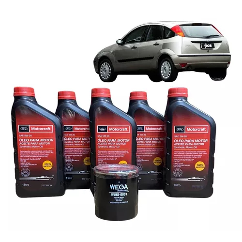 Kit Troca Óleo - Motorcraft 5w30 Sintético Ford Focus 1.6 ou 2.0 até 2013
